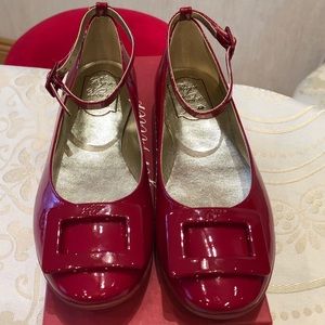 Girls Authentic Roger Vivier Red Shoes